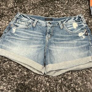 Silver Jeans Boyfriend Mid Rise Shorts